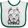 thumbnail image 3 of Inktastic Pitbull Sketch Portrait with Dog Breed Name Boys or Girls Baby Bib, 3 of 4