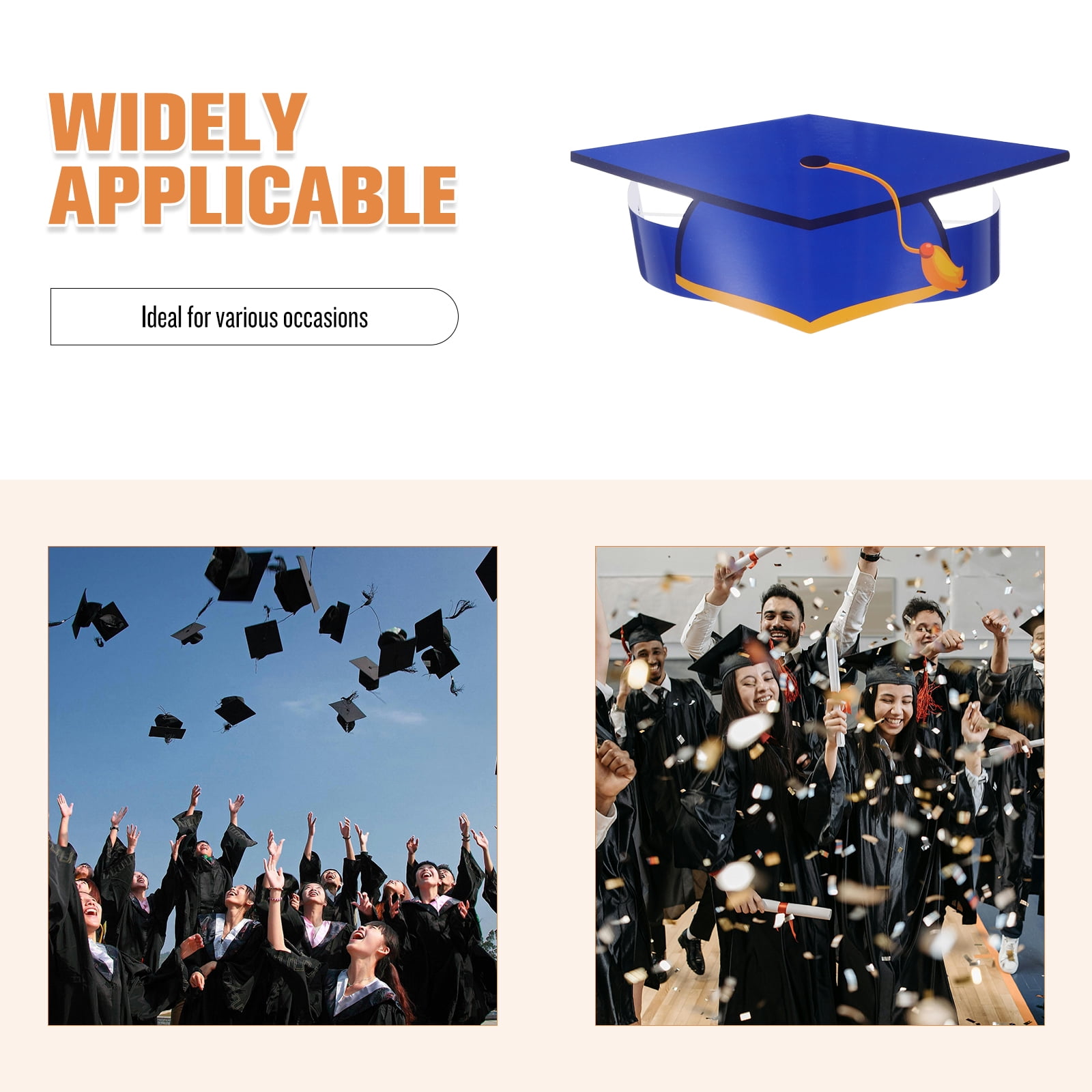 WEUVEB 36 Pcs Graduation Cap Paper Decorations Bulk Style Party Supplies for Graduation Celebration