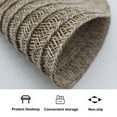 thumbnail image 2 of EVNELE Beige Placemats Set of 4, Washable Woven Vinyl Round Place Mats for Kitchen Dinner Table, Anti-Slip Heat Resistant PVC Table Mats,Easy to Clean, 2 of 7