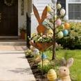 thumbnail image 4 of Noehoiugi Rustic Bunny Planter Garden Stake - Weathered Metal Design & Built-In Planter, Decorative Yard Accent For Easter Floral Displays & Spring Garden Decor, 4 of 7