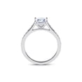 thumbnail image 2 of 2 Ct Princess Cut Moissanite Engagement Ring with Side Stones – 925 Sterling Silver for Women, 2 of 2