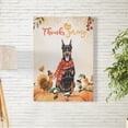 thumbnail image 2 of Happy Thanksgiving Doberman Pinscher with Turkey Pumpkins Autumn Vibes Vertical Matte Canvas Poster Doberman Dog Lover Gifts Wall Art Home Decor - 12018, 2 of 5