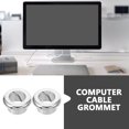 thumbnail image 4 of CTIRCHIU 2Ud Cable Grommet Plateado Para Orden Y Gestión De Cables En Escritorio De Oficina, 4 of 7