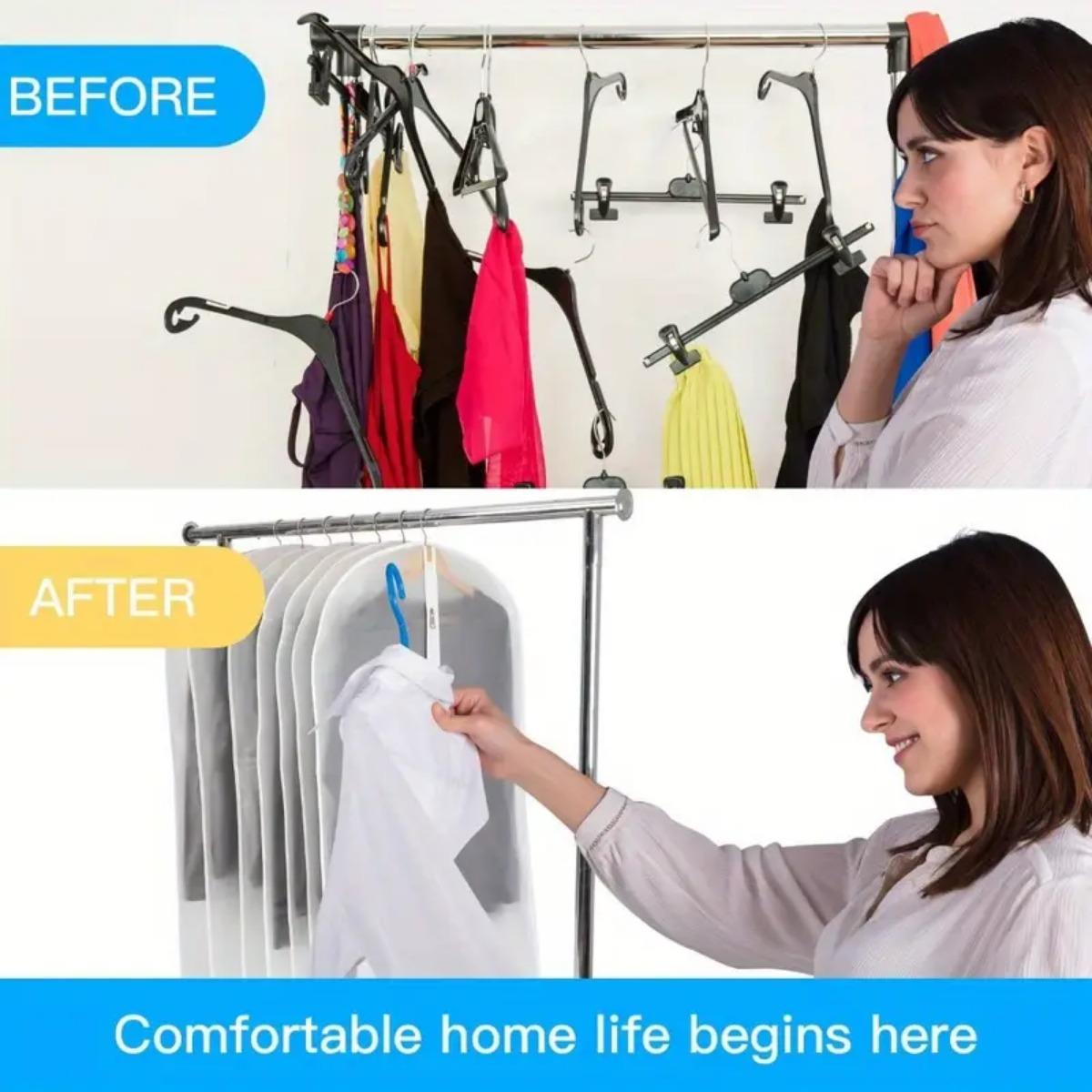 12 Pack Large Clear Garment Bags-Moth Proof Garment Bags,Garment Cover,Hanging, Dress Garment Bags Storage for Travel(39.4"X 23.6")