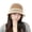 Khaki, variant on Mosey Women Hat Windproof Foldable Autumn Winter Warm Bucket Hat Color Splicing Knitted Fisherman Hat for Outdoor