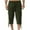 Green, variant on Wyobmus Cargo Shorts for Men Relaxed Fit Lightweight 3/4 Baggy Pants Drawstring Elastic Waist Below Knee Capri Cargo Pants Brown