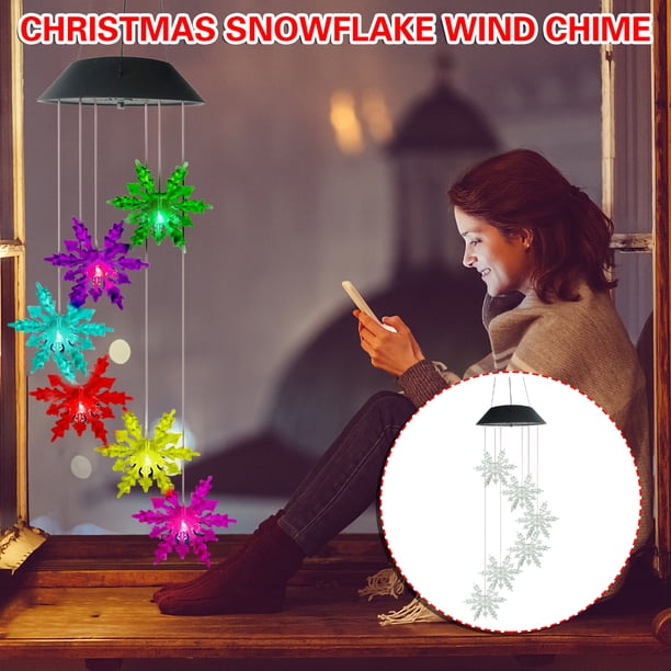 Christmas Garden Decoration Christmas Snowflake Wind Chime Pendant
