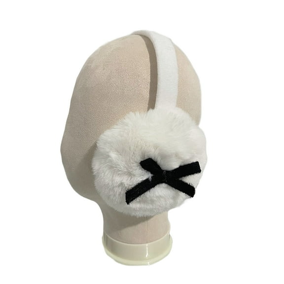 lixuesong Foldable Winter Earmuff Soft & Warm Ear Covers for Women Teens Girl Lovely Bow Plush Ear Protectors Outdoor Ear Muffs