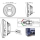 thumbnail image 5 of Faro De Motocicleta Lámpara de cabeza redonda de haz alto y bajo de 7 pulgadas con ojo de ángulo para GMC Savana Jeep Comanche, 5 of 8