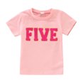 thumbnail image 1 of Gibobby blusas y camisas para Niñas Camisas para cumpleaños de niños, camiseta de manga corta con bordado de letras, Tops de regalo para niños y niñas (Rosa, 18-24 Meses), 1 of 5