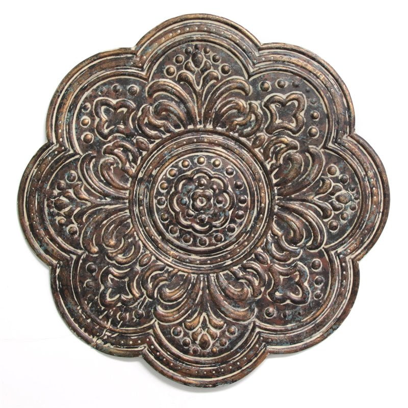 Stratton Home Decor Medallion Wall Decor in Rustic Bronze