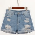 thumbnail image 5 of Conairie Jean Cargo Shorts for Women Y2k High Waist Stretchy Denim Shorts Summer Shorts with Pockets Blue XXL, 5 of 5