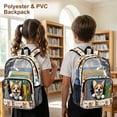 thumbnail image 3 of Xoenoiee Corgi Dog Paw Bone Print Kids Clear Backpack for Girls See Through Preschool Kindergarten Elementary School Backpack Transparent Bookbag Schoolbag Daypack with Adjustable Padded Straps, 3 of 7