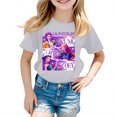 thumbnail image 1 of Moonsky Camisetas pop Hunt-ers de manga corta, jersey con estampado HUNTR/X, camisetas de verano, camisetas casuales holgadas para niñas, ropa gráfica Gris 130, 1 of 4