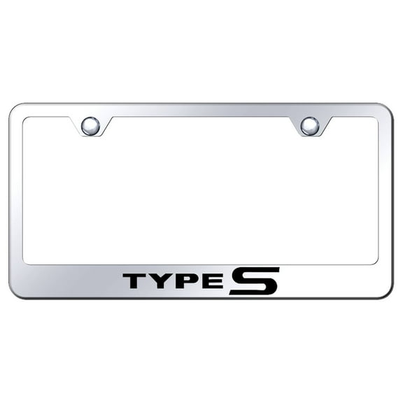 Acura Type-S Laser Etched Logo Stainless Steel License Plate Frame (Chrome)