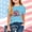 Blue, variant on ITSAME Girls 4th of July T-Shirts Patriotic Crewneck Tops Independence Day Graphic Tees White Size 3-4