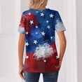 thumbnail image 5 of 250th Anniversary USA Shirt Short Sleeve Shirts for Women Womens Tops T Sunflower Print Flag Blouse, 5 of 5