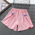 thumbnail image 2 of 5-14 Years Children Toddler Girls Shorts Elastic Elastic Waist Pleated Shorts Tween Casual Summer Trendy Bowknot Short for Kids, 2 of 3