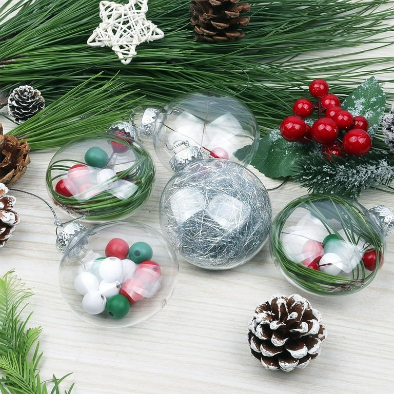 Bexikou Clear Christmas Ornament Ball,Transparent