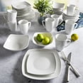 thumbnail image 5 of Gibson Home Everyday Square White Stoneware Dinnerware Set, 40-Piece, 5 of 10