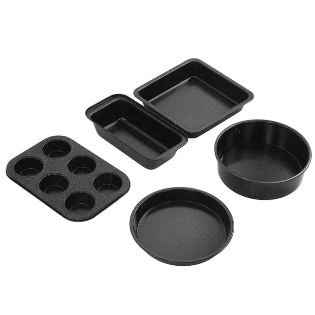 Ensemble de Cuisson au Four, 1 Ensemble 5 Pcs Ensemble de Cuisson en Acier au Carbone Design Surélevé