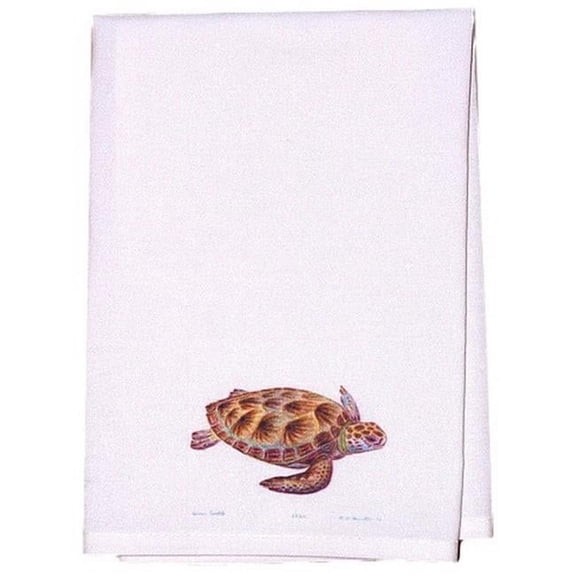 Betsy Drake Green Sea Turtle Guest Towel Set of 2