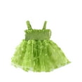 thumbnail image 5 of xiaxaixu Robe pour Tout-Petites Filles Bébé 3D Butterfly Froncée Sans Manches à Étages Camisole Robe d'Été Décontractée Vêtements Robe de Princesse, 5 of 5