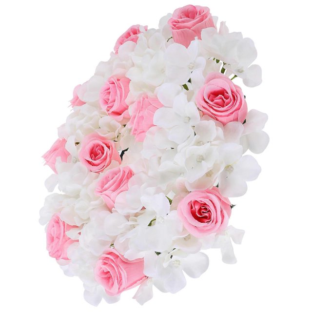 Pink Silk Flower Candle Wreath for DIY Use Lightweight and Portable Adds Chic Decor Touch
