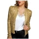 thumbnail image 2 of Puntoco Moda Mujer Frente Abierto Lentejuelas Chaqueta Manga Larga Corta Blazer Casual Abrigo Tops Puntoco Puntoco-1560, 2 of 8