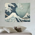 thumbnail image 4 of GOSMITH   Ukiyoe Tapestry Kanagawa Ocean Wave Sky Sunrise Japanese Traditional Painting Wall Hanging Sea Nature Landscape Wall Tapestries Wall Art for Shoji Lving Room Bedroom Decor, 4 of 7