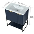 Elegant 30 Inch Freestanding Bathroom Vanity Featuring Resin Basin and