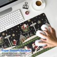 thumbnail image 4 of Long Mouse Pads for Desk,Black Christmas Santa Pattern Desk Mats on Top Of Desks, Desk Mouse Pad Extra Large with 3mm Non-Slip Base and Stitched Edge for Gaming,Office,Work,Home 31.5x15.7in, 4 of 5