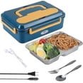 thumbnail image 1 of Green Car Electric Lunch Box 3 In 1 Portable Food Warmer Insulated Lunch Box, 1 of 4
