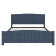 thumbnail image 4 of Bellemave King Size Bed Frame, Wood Platform Bed with Headboard and Footboard, Farmhouse Style King Bed Frame with Support Slats and Strong Structure, No Box Spring Needed-Blue, 4 of 8