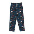 thumbnail image 6 of Uemuo Christmas Dachshund Pattern Women's Wide Leg Palazzo Lounge Pants with Pockets Light Weight Loose Comfy Casual Pajama Pants-X-Large, 6 of 9