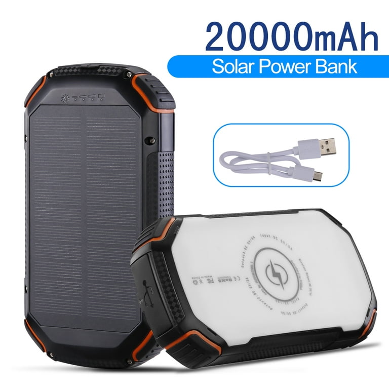 Solar Power Bank USB powerbank Waterproof Battery External Portable  Charging 