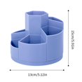 thumbnail image 2 of Rotating Art Supply Organizer, Pen Holder 7 Compartments,Colored Pencil, Brushes, Desktop Storage Box in Classroom & Studio, Gift for Teachers, Classmates, and Friends,Blue, 2 of 8