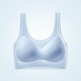 thumbnail image 2 of Swuxness Women's Full Cup Support Bra, Womens Bras, Women Padded Bra Seamless with Insert Breathable Comfortable Wide Straps Bra Light Blue, 42/95AB, 2 of 5