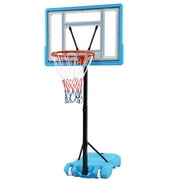 Ktaxon 32in Pool Basketball Hoop, 45" - 53" Poolside Basketball Goal, Blue