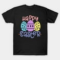 thumbnail image 4 of Xihbxyly Easter Shirts for Women 2025 Easter Eggs Happy Easter Print Men And Women Loose Plus Size Short Sleeves Easter Rabbit Print Tees Easter Tops Easter Bunny Shirt Women, 4 of 7