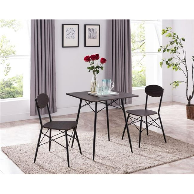 Kings Furniture D1104 Set de Repas Collot & 44; Table & 2 Chaises - 3 Pièces