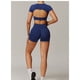 thumbnail image 4 of Conjuntos de entrenamiento for mujer, 2 piezas, sujetador deportivo, camiseta sin mangas, polainas de cintura alta, gimnasio, Yoga, ropa activa, Top de entrenamiento for mujer, 4 of 6