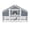gray with white-PorMax, variant on Outdoor Wooden Small Chicken Coop with Wire Mesh,2-Tier Duck Condo with Weatherproof Brooder,Gray