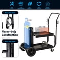 thumbnail image 5 of ONECHOI Welding Cart, MIG TIG ARC Welder Cart w/Upgraded Handle, 175lbs Capacity Portable Welding tank cart, 2-Tier Plasma Cutting Machine Cart 35.2”X17.7”X32.9”,Small Running Gear with Cylinder Rack, 5 of 6