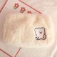 thumbnail image 1 of Bolsa de maquillaje de felpa, bonita y esponjosa organización de cosméticos, estuche de aseo portátil con cremallera para lápiz de viaje, oso blanco, 1 of 1