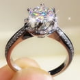 thumbnail image 5 of YYKihy Silver Six Clawing Rhinestone Rings Women Fashion Full Diamond Zircon Ring Ladies Jewelry Diamond Rings For Women Size 6 10, 5 of 8
