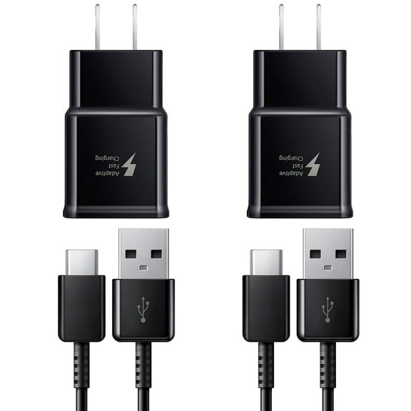 EUNPOIE Type C Charger Fast Charging, 2 Pack USB C Android Phone Wall Charger Block & 6ft Charge Cable Cord, for Samsung Galaxy S8 / S9 /