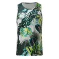 thumbnail image 4 of Men Summer Casual Floral Tank Top Hawaiian Beach Tropical Clothing Running Workout Tee, 4 of 9