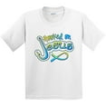 thumbnail image 3 of Inktastic Hooked on Jesus Christian Youth T-Shirt, 3 of 5