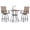 Black & Brown, variant on SUMMIT LIVING 3 Pieces Outdoor Patio Swivel Bar Stools Set, Metal Counter Height Chairs, Bistro Set for 2 People, Gray